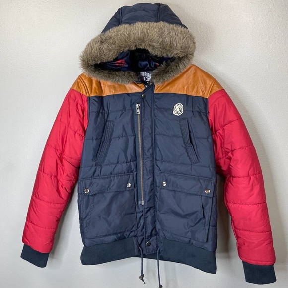 Billionaire Boys Club Jackets & Coats Billionaire Boys Club Mens Puffer Jacket Blue Pockets